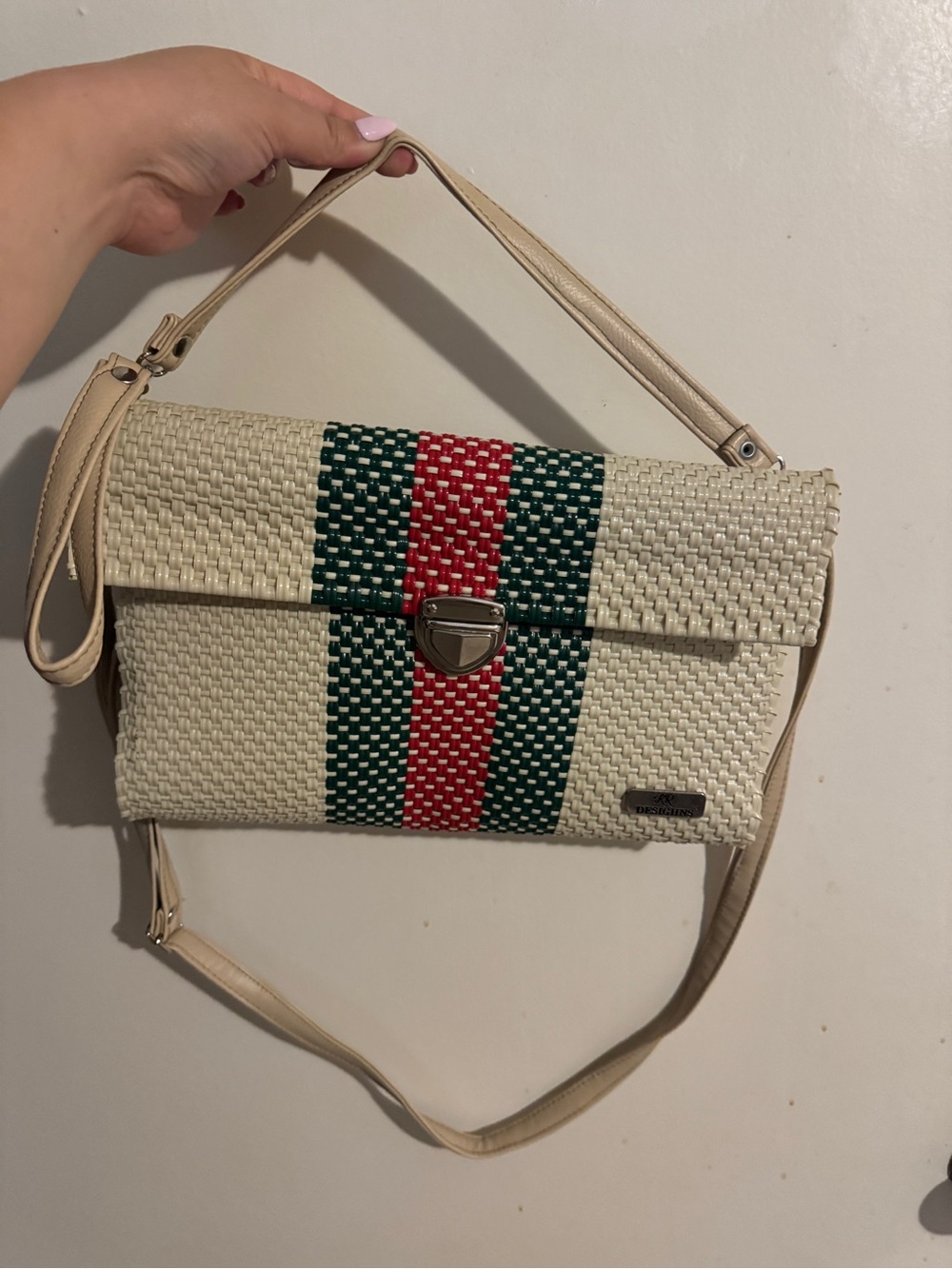 Woven Bag made with Recycled Plastic and Leather